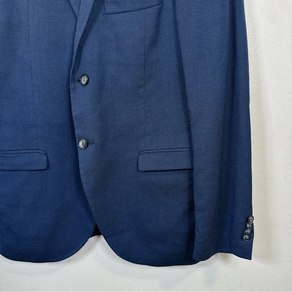 Tiger Of Sweden Mens Size 52 Navy Wool Jil 9 Button Blazer
